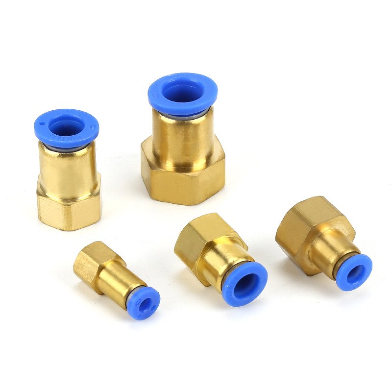 4mm 6mm 8mm 10mm 12mm putki  to 1/8 " 1/4 " 3/8 " 1/2 " bsp naaras suora yhden kosketuksen ilma pneumaattinen putkiliitos pikaliitin