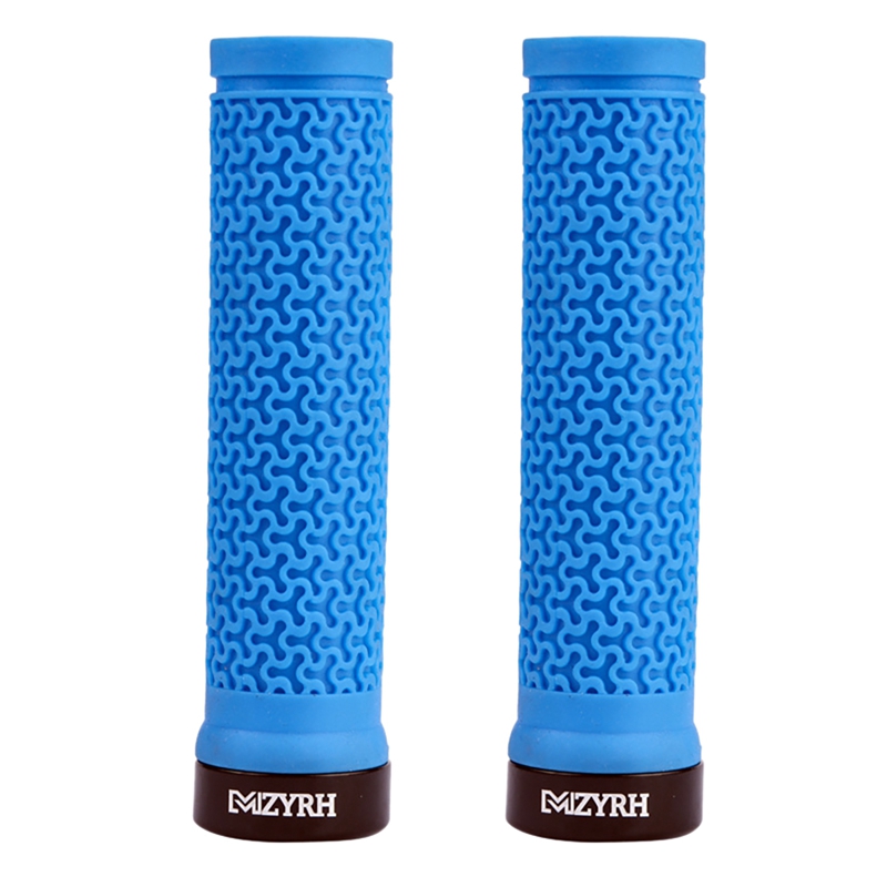 Mzyrh Fiets Handvat Bar Grips Super Zachte Enkelzijdig Vergrendeling Fiets Stuur Cover Voor Mtb Racefiets Vouwfiets: Blauw