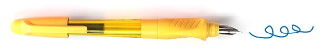 Luxury ink refill cartridgeMini ink pen, plastic pen, mini fountain Pen，with ink catridge: Yellow