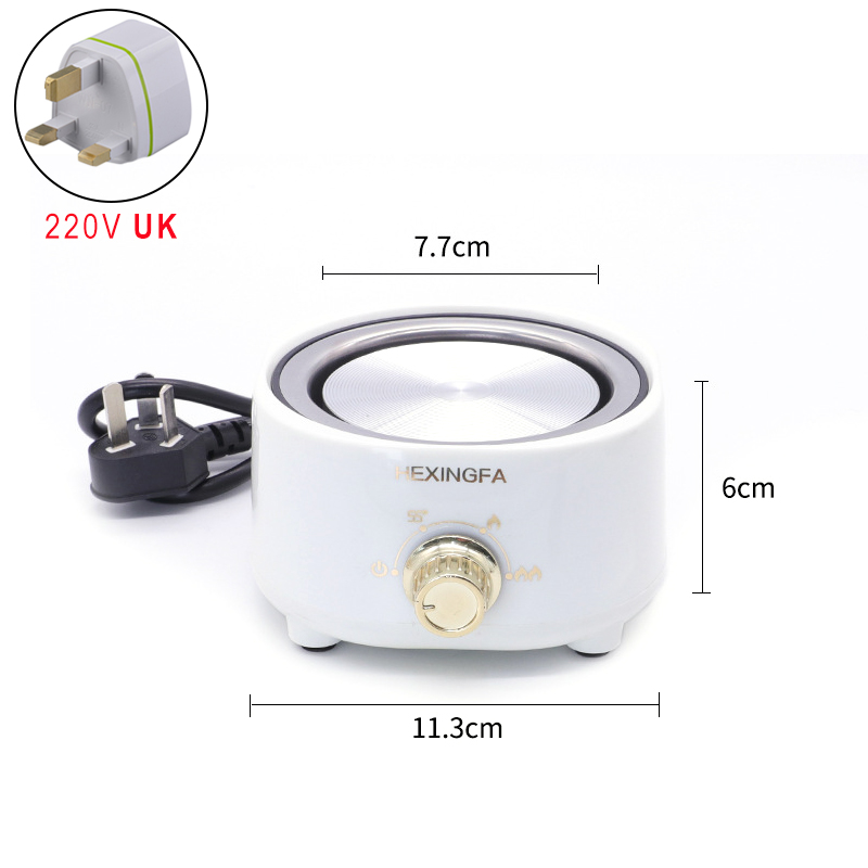 Duży piec elektryczny do pieczętowania, podgrzewacz do garnków, podgrzewacz elektryczny, kulki woskowe, topienie wosku, łyżka do pieczętowania lakiem: Różowy