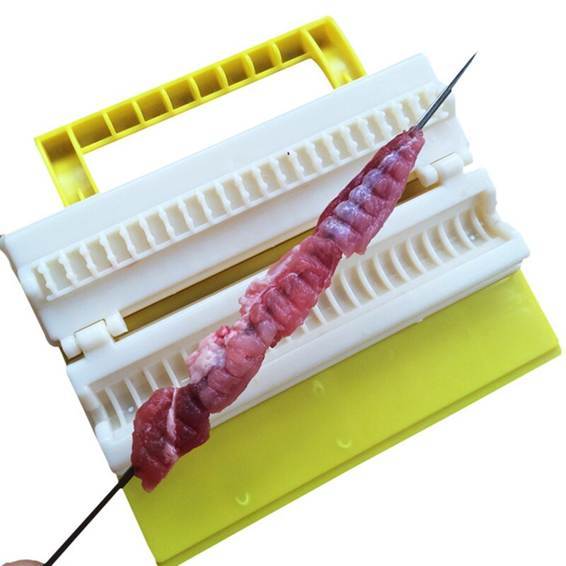 Vlees Spies Machine Maker vlees string apparaat voor Rundvlees Varkensvlees BBQ Kabob Maker barbecue gereedschap accessoires