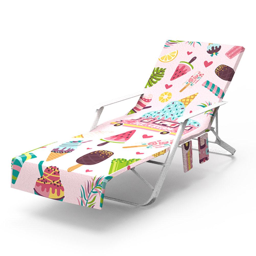 Beach Towel Adults Sun Lounger Bed Printed Cover Garden Swimming Pool Lounge Chairs Cover Quick Drying Bath Towel