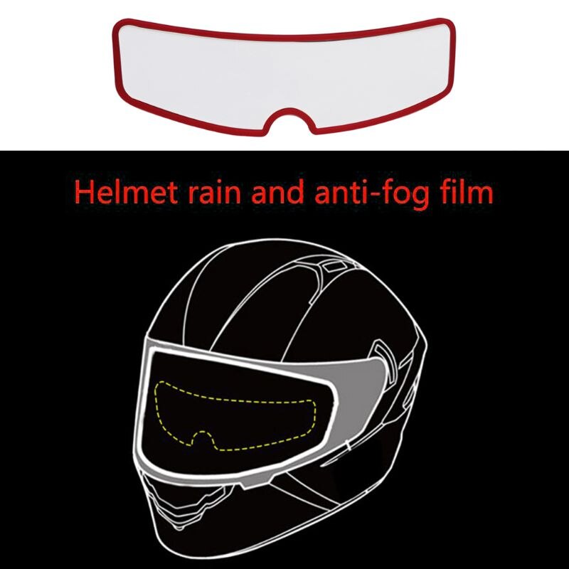 Universel hjelm regntæt tågesikker linse patch motorcykel type hjelm anti-regn anti-tåge film elbil halvhjelm