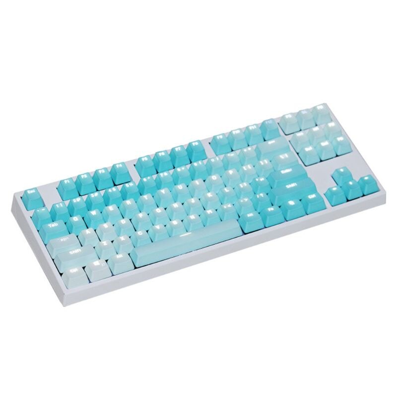 1 Set Replaceable PBT Keycaps 87 104 108 Transparent Lettering Keys Double Shot Injection Backli Key Cap for Keyboard x