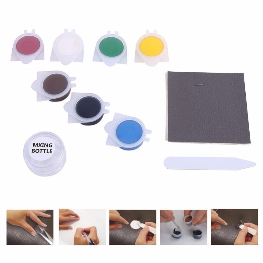 Auto autostoel bank leer reparatie jassen gaten krassen gereedschap vloeibare leer vinyl reparatieset auto bank gaten reparatie polijstgereedschap
