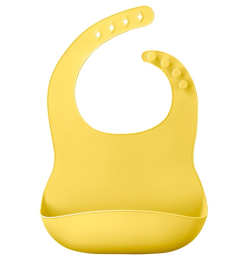 Pasgeboren Baby Siliconen Voeden Servies Waterdichte Baby Slabbetjes Voor Peuter Ontbijt Voedingen: Yellow