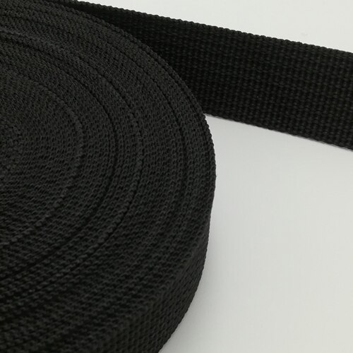 Polypropenband 20mm breda 45 yards tejp för väskor sy bälte band band flätat band plagg skor: 1 svart