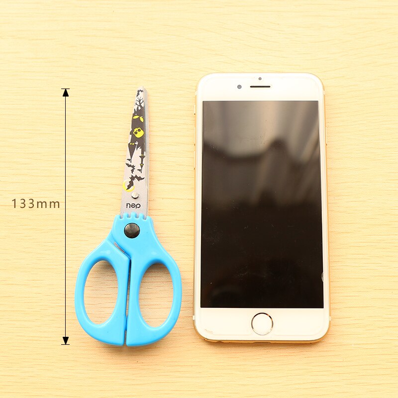 Lote de 1 Tijera con estampado de calaveras para Halloween, material escolar y material de oficina