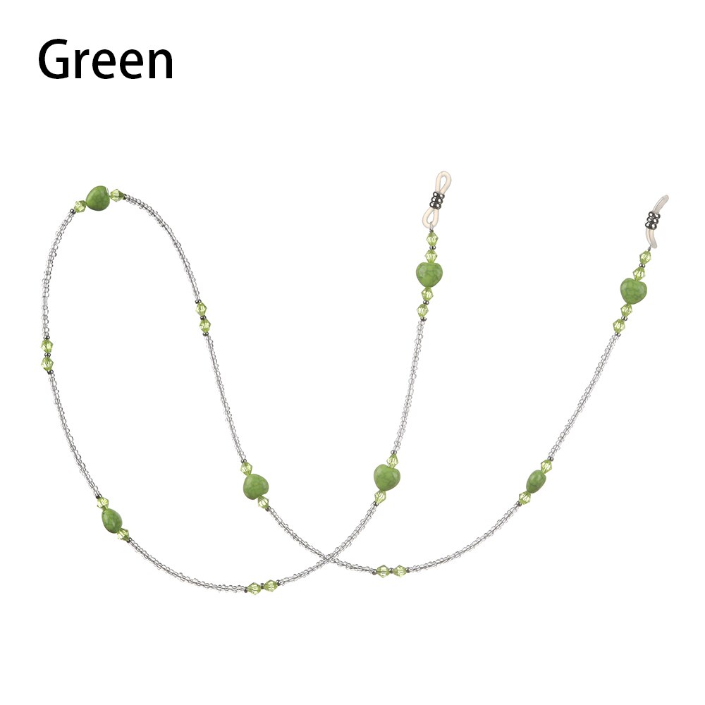 Unisex briller solbriller briller hip-hop vintage kædeholder snor lanyard halskæde brille kæde holder: Stil 11 grøn