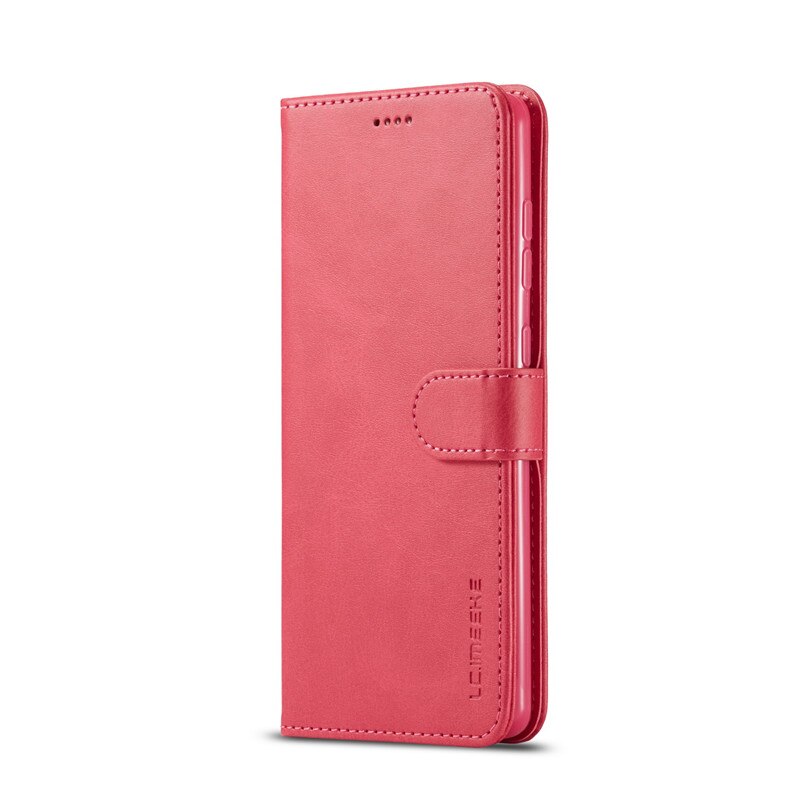 Case Voor Samsung Galaxy A7 Case Lederen Portemonnee Flip Cover Samsung Galaxy A7 Telefoon Coque Voor Samsung A750 case Cover: Rose Red