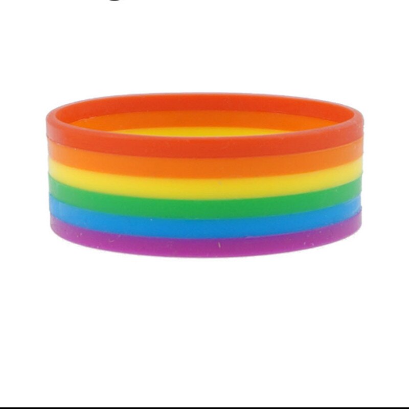 LGBT pride gay rainbow Silicon Bracelet for women man Boy Girl Symbol Gay Pride Lover Friendship Bracelets Man Jewelry