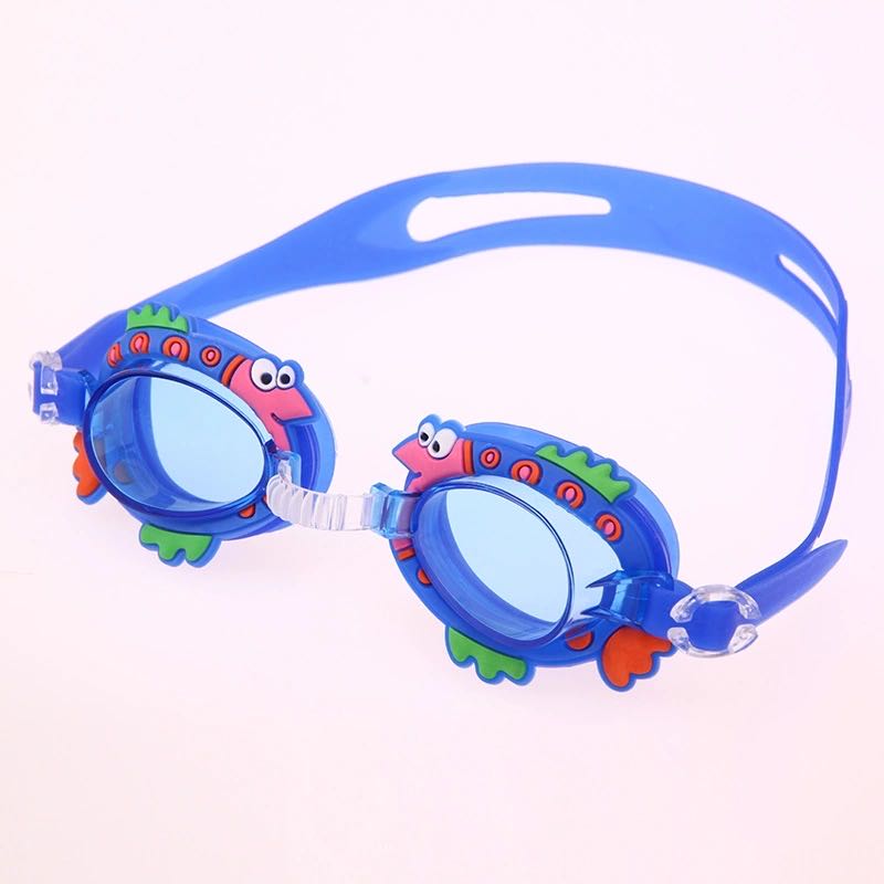 Børn svømmebriller med briller etui baby svømme briller børn svømme briller tegneserie silikone anti tåge: 2