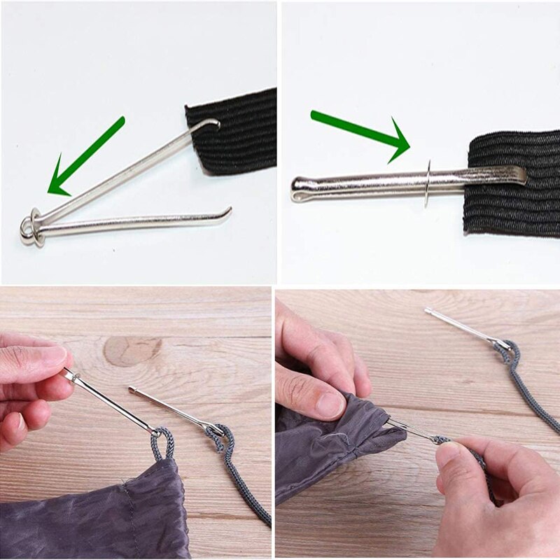 Elastische Koord Touw Threader Clip Band Threader Praktische Diy Tool Zelfsluitende Tweezer Gebruikt Voor Elastieken Naaien Accessoires