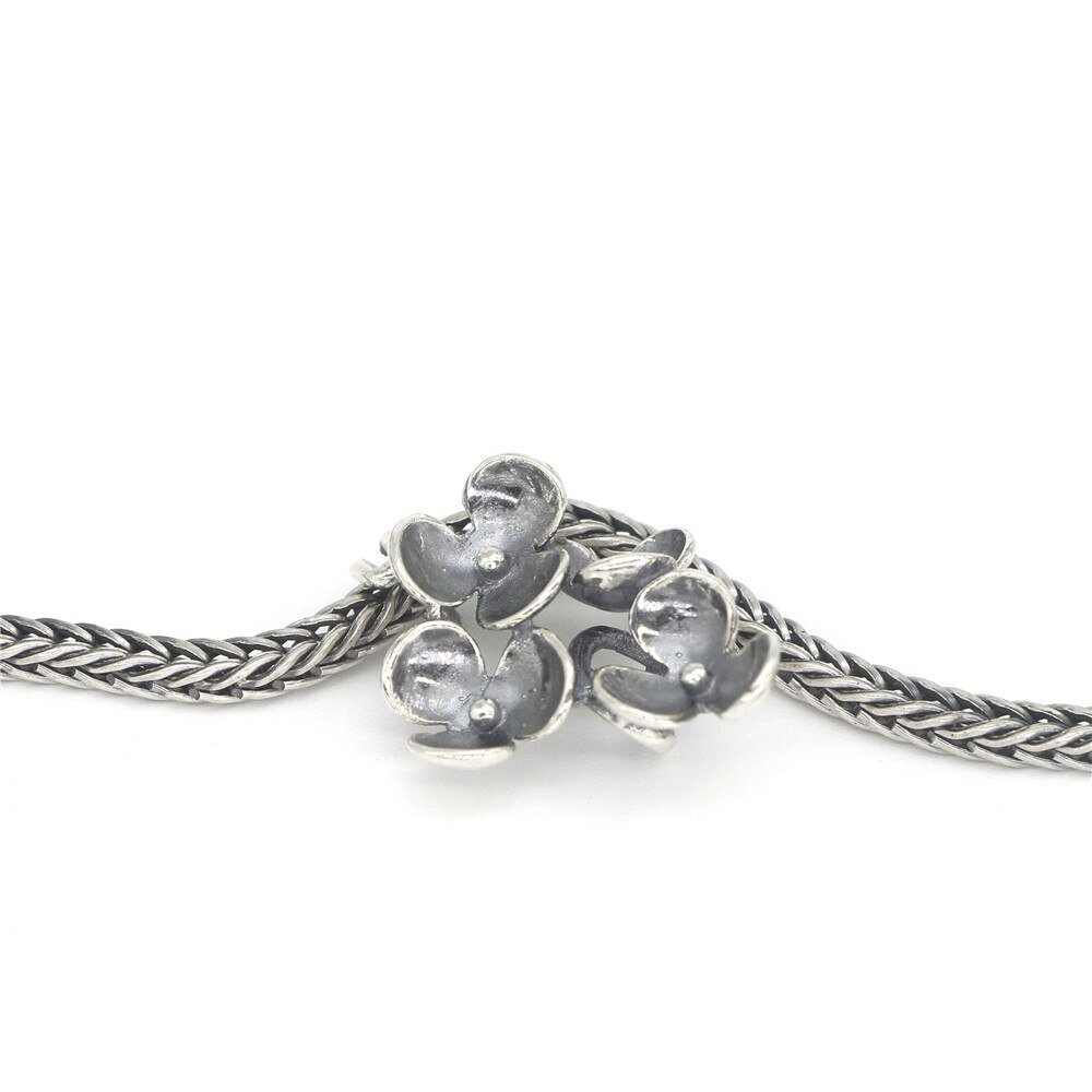 Charm Argento 925 A Forma Di Orsetto Con Fiore - Cubico Zirconia, Per Collana O Bracciale Fai Da Te - Foto 2