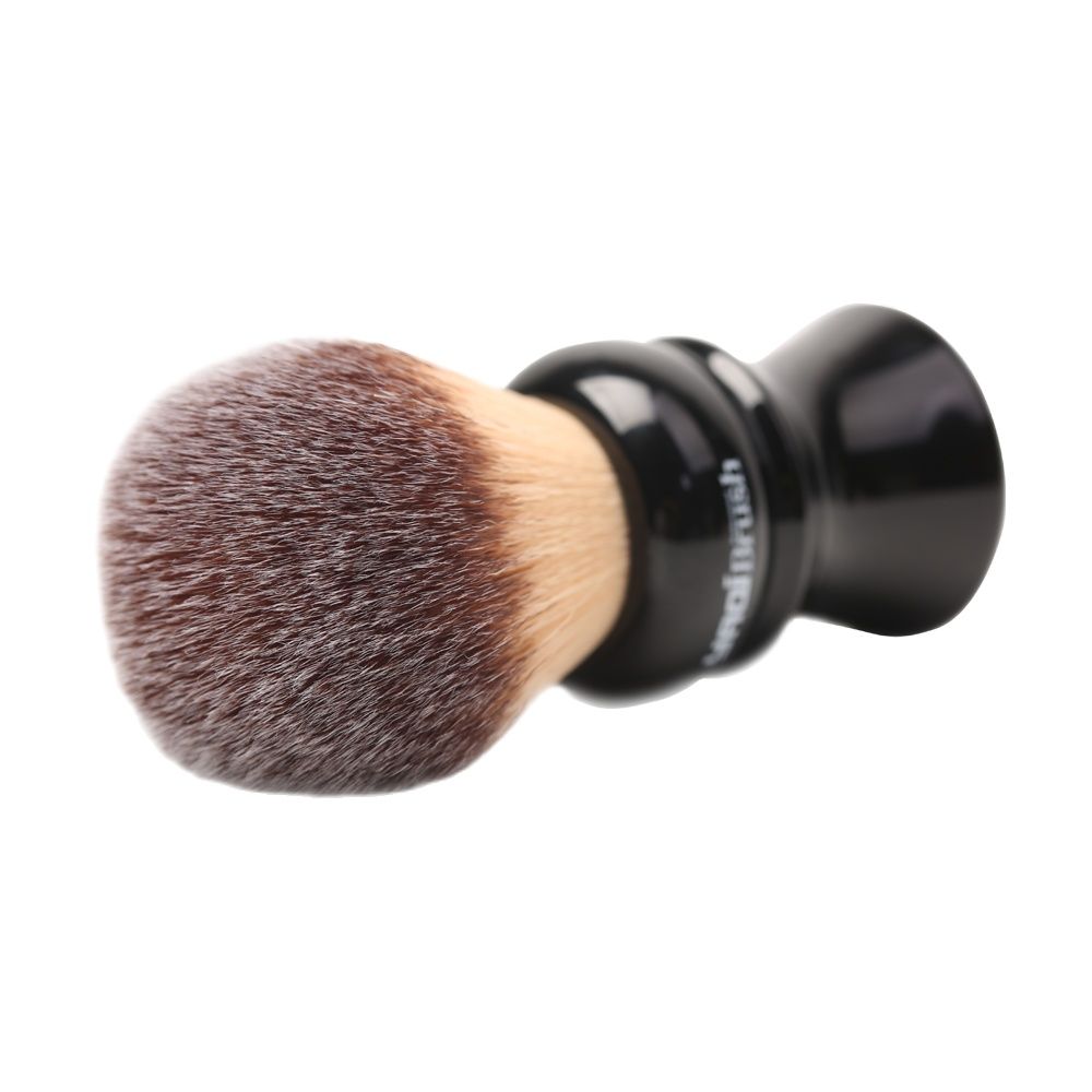 Yaqi-brosse de rasage, poils synthétiques jaunes, avec poignée noire, 24mm, mèche humide