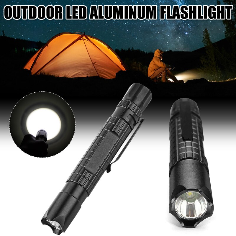 Mini LED Torch Light Flashlight Super Small Pocket Clip Waterproof Torch Battery Powered Ultra Bright Carry Outdoor Gear FIF66
