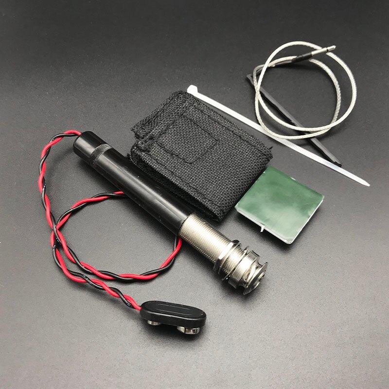 Soundhole Guitar Pickup Zinc Alloy A-202 Microphone Sound Hole Adjustable Preamp Equalizer for Acoustic Folk Guitar with Access: without Control