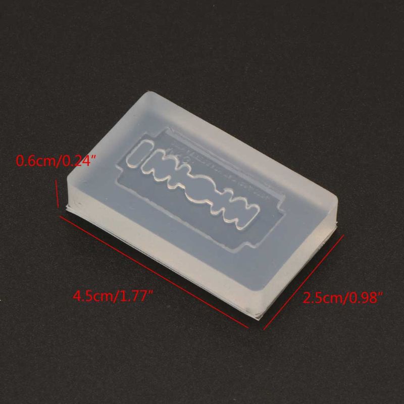 Diy scheermesjesvormige oorbellenhanger van hars en siliconen mal voor het maken van sieraden