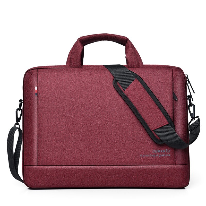 Notebook Laptop Tassen Waterdichte 15.6 Inch Macbook Computer Zakelijke Tas Tablet Mannen Aktetas Messenger Bag: red