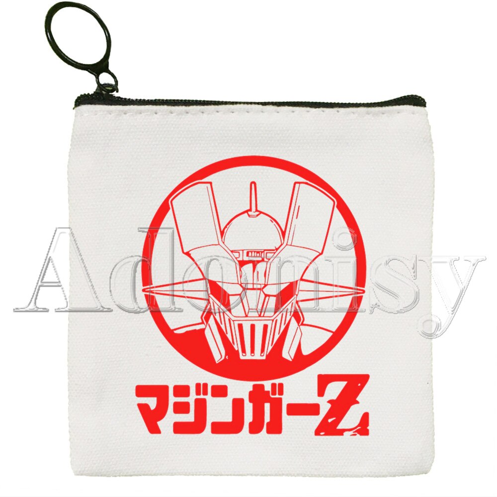 Mazinger Z Canvas Coin Purse Coin Purse Collection Canvas Bag Small Wallet Zipper Key Bag Hand: L