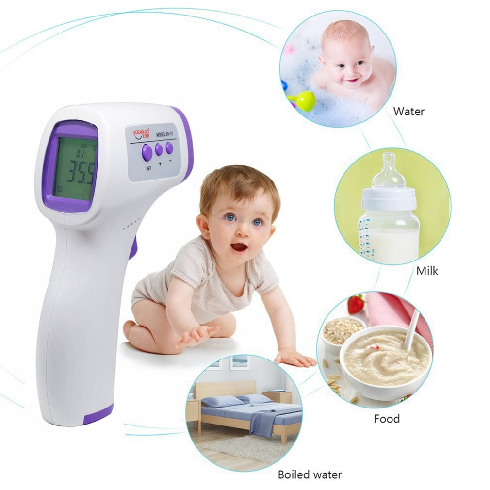 KV-11 termômetro infravermelho testa corpo sem contato termômetro bebê adultos ao ar livre casa digital infravermelho febre orelha termômetro
