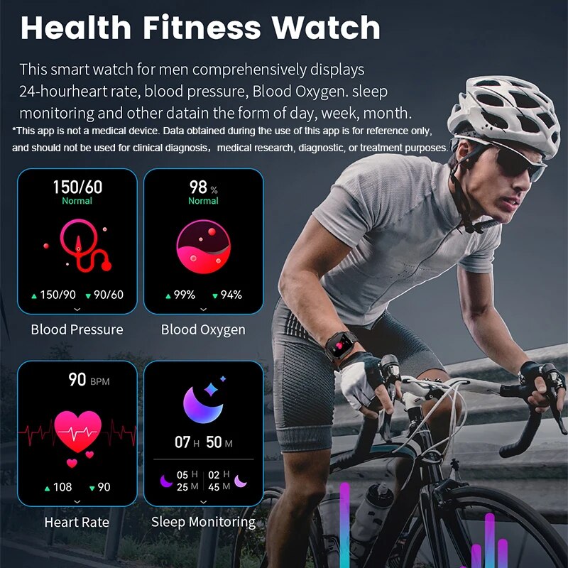 LIGE-Reloj inteligente deportivo para Hombre, accesorio de pulsera resistente al agua con pantalla de 1,96 pulgadas, Bluetooth, llamadas, oxígeno en sangre, ideal para deportes al aire libre