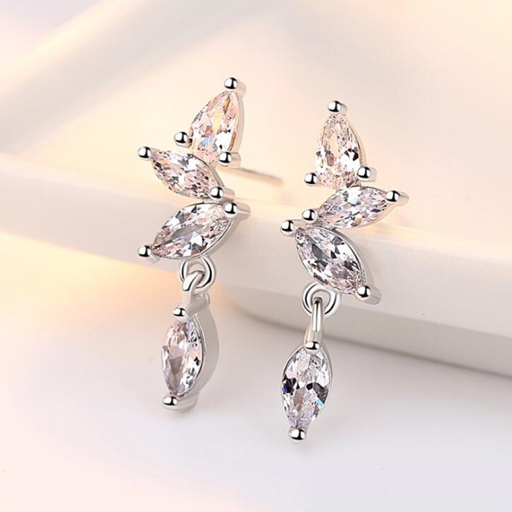 NEHZY 925 sterling silber neue Zirkon Stud Ohrringe Retro Einfache Zirkonia Silber Ohrring Schmuck