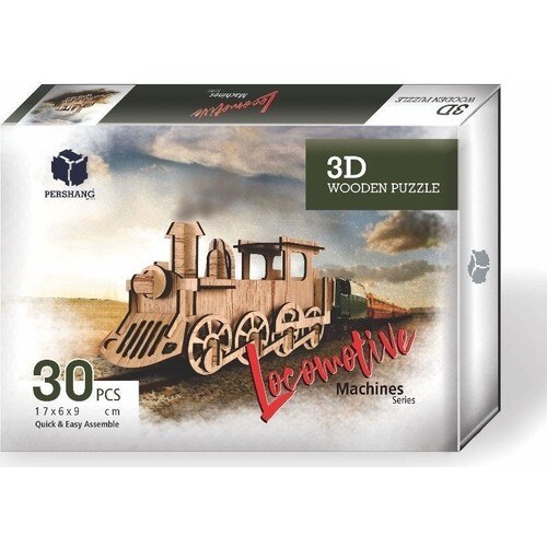 Pershang Locomotief 30 Stuk Houten 3D Puzzel