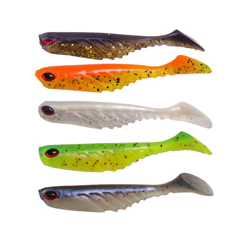 Hexakill 5 stk / mye 7cm 2.9g orm myke lokker kunstig fiske agn wobbler karpe fiskeutstyr shad silikon