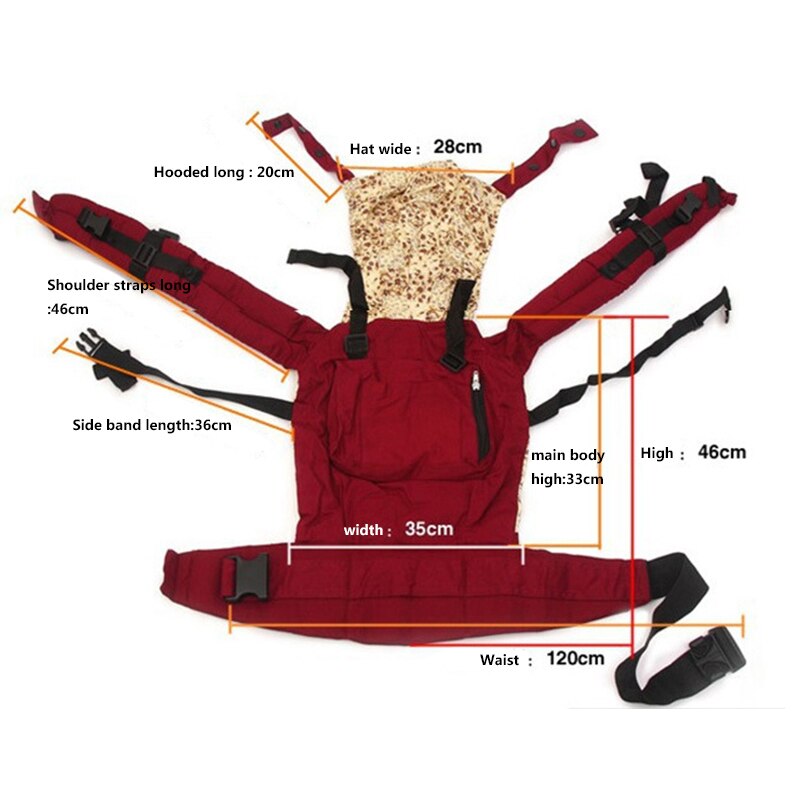 Angel rabbit multifunktions babyrem i bomull babysele känguru ergonomisk rem och bekväm babysele