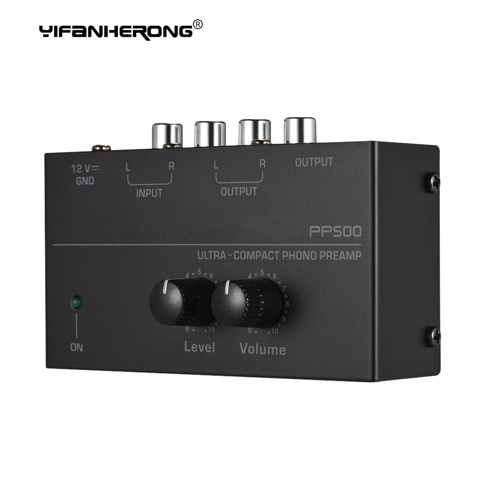 Pp500 Phono Vorverstärker Vorverstärker mit Pegel Lautstärke regler RCA Eingang Ausgang 1/4 "trs Ausgangs schnitts tellen für Plattenspieler