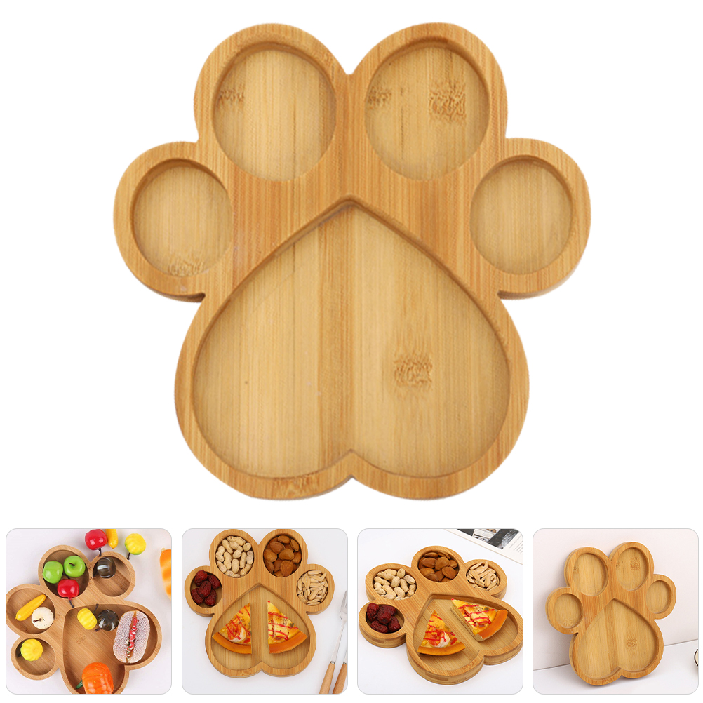 Large Bamboo Tray Platter Unique Food Serving Tray Storage Trays Bamboo Fruit Tray Snack Plate Home ganization