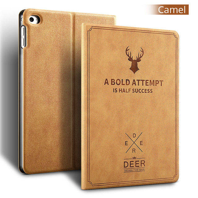 Case for iPad Mini 5 Magnetic Flip Stand Protective Shell Smart Cover PU Leather Case for iPad Mini 4 Mini 5 7.9 inch Funda: Camel