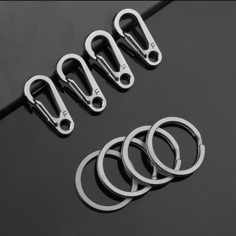 Titanium alloy car keychain men's pendant key chain ring keychain waist hanging personality simplicity