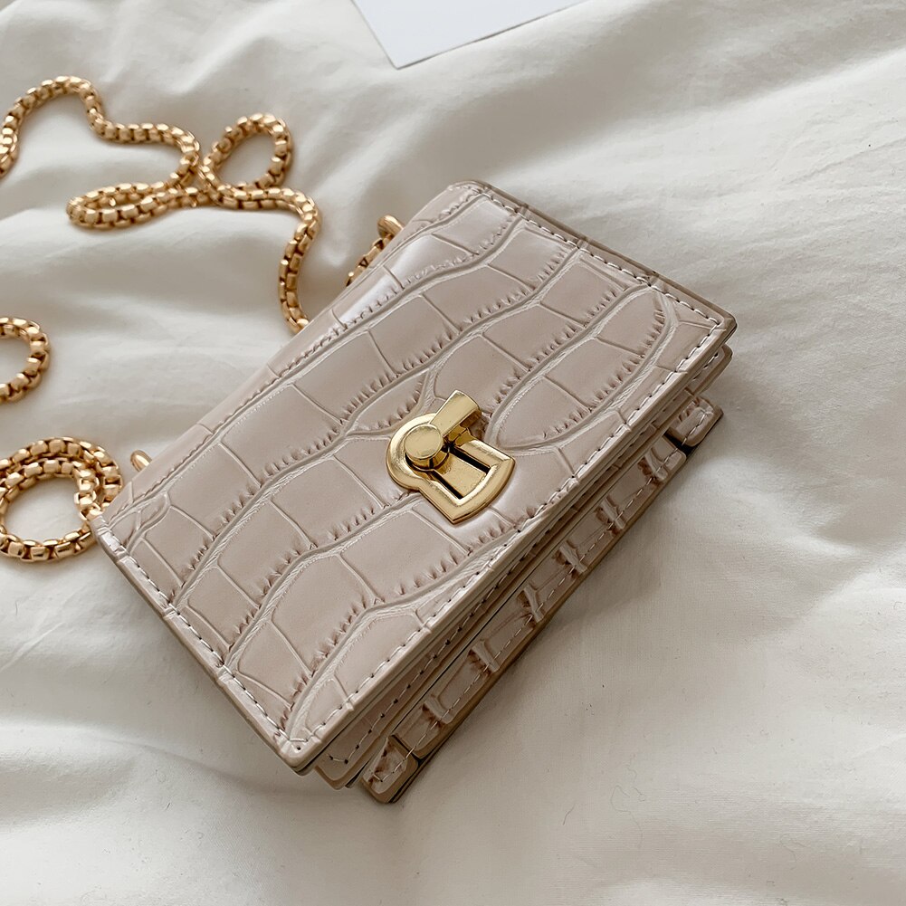 Women Mini Shoulder Bags Wild Simple Female Daily Messenger Bag Lady PU Leather Chain Crossbody Handbag