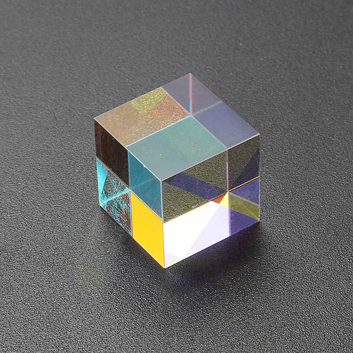 25x25mm Prism Cube Six-Sided Bright Light Combine Cube Prism Stained Glass Beam Splitting Prism Optical Experiment Instrument