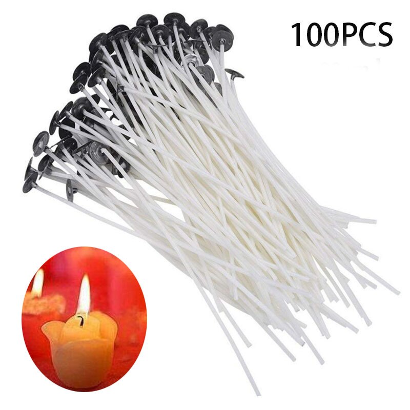 50Stck/100Stck Kerze Dochte Rauchfreien Wachs Reiner Baumwolle Kern Für DIY Kerze Machen Vorgewachste Dochte Party Liefert 2,5-20cm