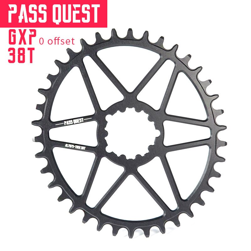 Pass quest offset 0mm gxp oval smal bred kedjekrans vevsats för sram  xx1 x01 mtb mountainbike kedja hjul cykel gear 30-42t: Gxp oval 38t balck