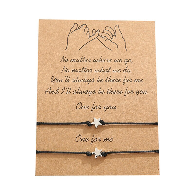 kleiner Finger Versprechen Paar Armbänder Für Frauen Männer verrotten Schwarz Schnur Glück Herz Charme Armbänder Valentinstag: 30149