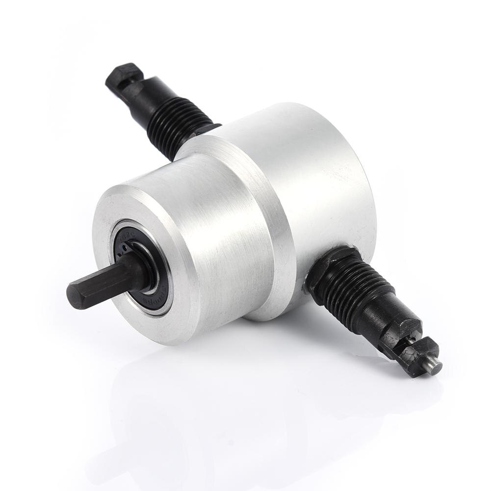 Double Head Sheet Nibbler Saw Cutter Tool Drill Attachment Free Cutting Tool Nibbler Sheet Metal Cut