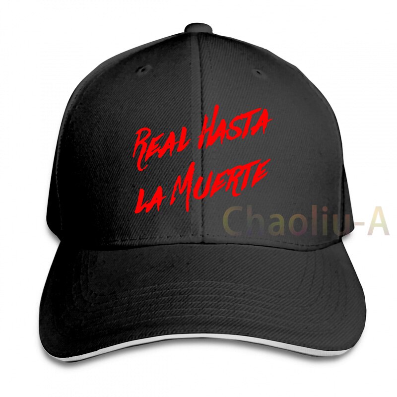 Reale Hasta La Muerte Anuel AA Album Adulto Fan Concerto Formato berretto da Baseball uomo donna Trucker Cappelli di modo cappuccio regolabile: 1-Black