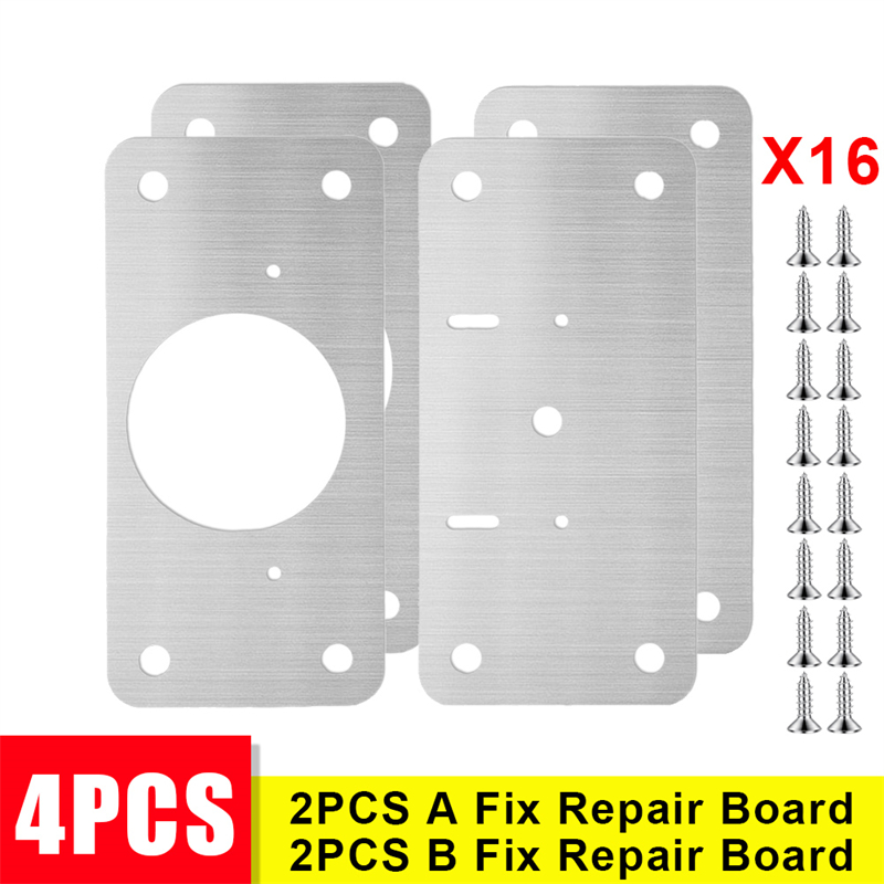 40/2 stücke Scharnier Reparatur Platte Möbel Schublade Schrank Reparatur Befestigungs Platte Küche Schrank Tür Scharnier Montage Bausatz Haushalt Werkzeug: Silber