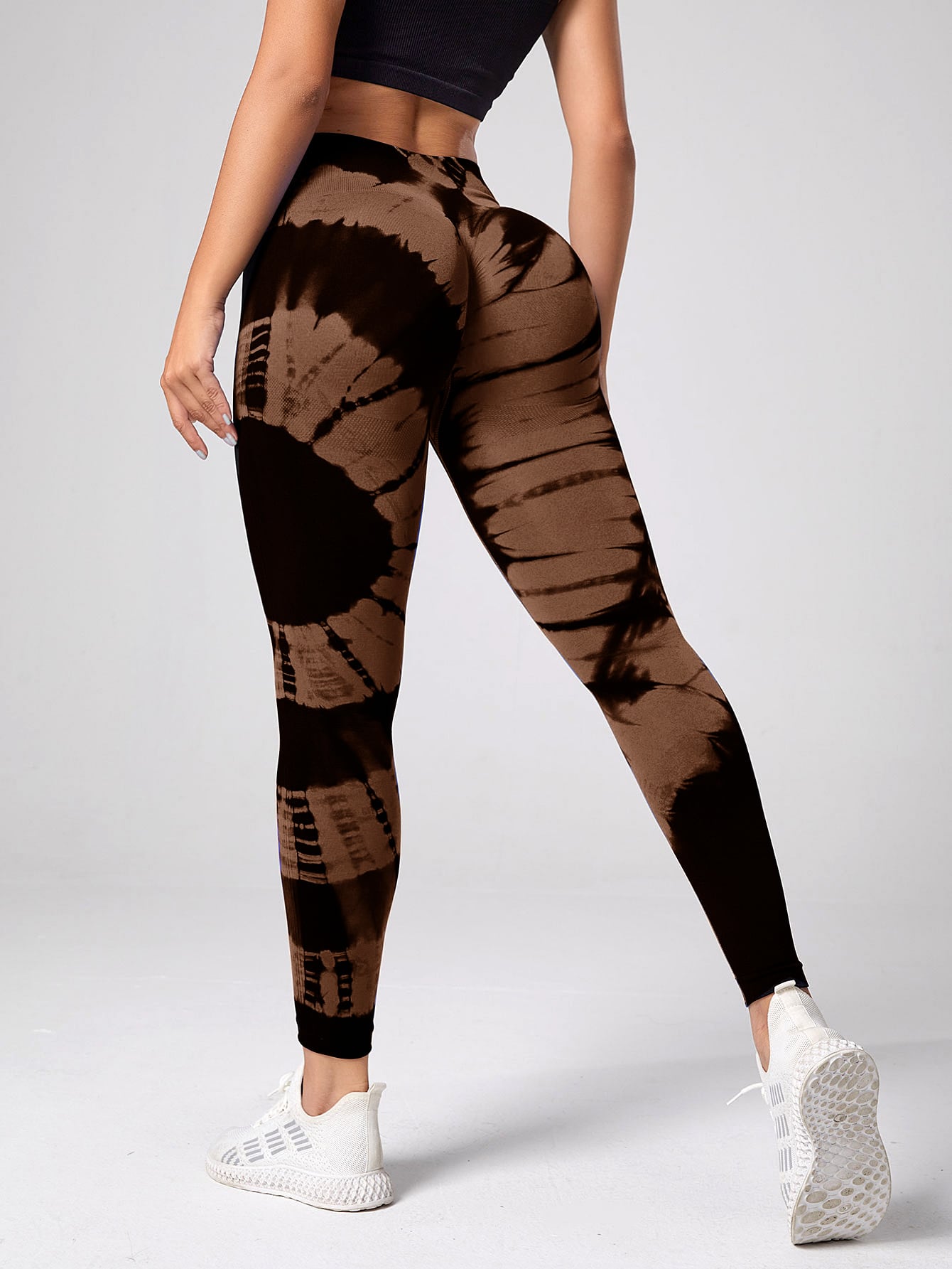 Nahtlose Gamaschen für Frauen Fitness Yoga Hosen hohe Taille Krawatte Färbung Leggings trainieren Scrunch Hintern Heben Sport Fitnessstudio Strumpfhose Frau