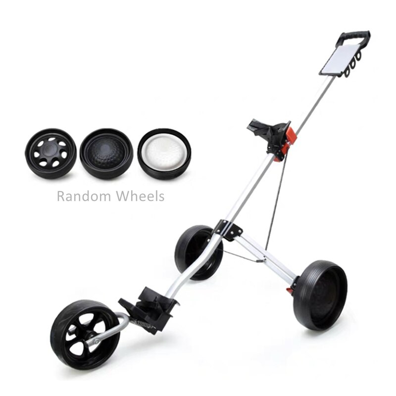 Jaycreer 3 Wielen Of 2 + 2 Wielen Draagbare Opvouwbare Golf Pull Push