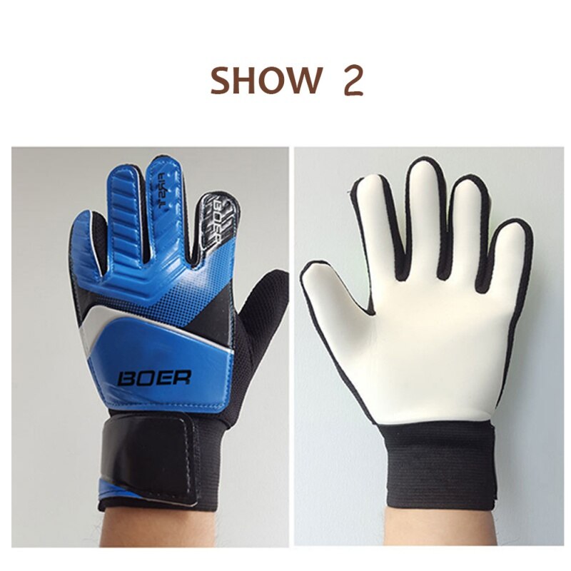 1 paar Verdicken Nicht-Unterhose Gummi FußBall Torwart Handschuhe Torwart FußBall Finger Knochen Schutz Schutz Handschuhe Begginers Getriebe