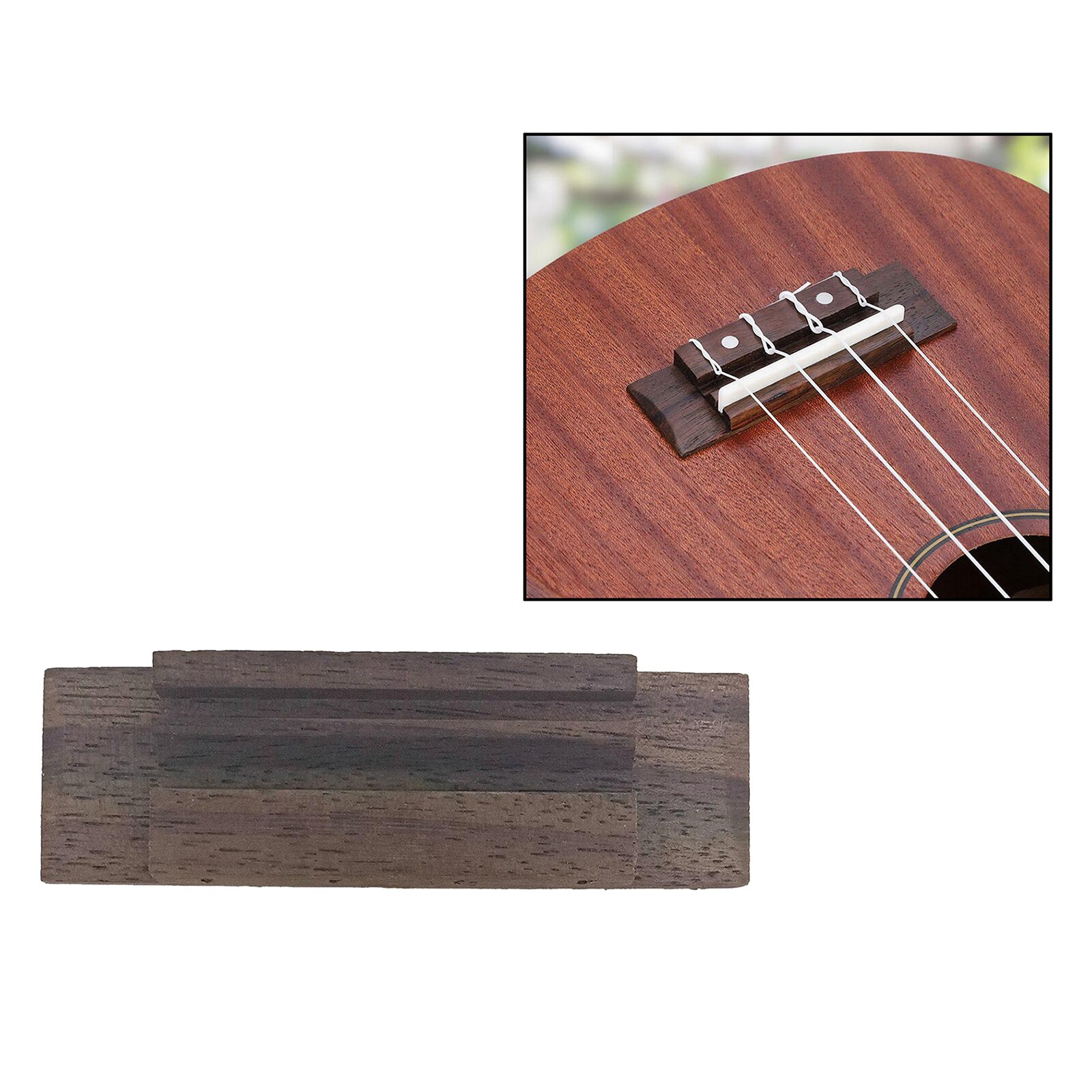 4String Ukulele Bridge for 21/23/26'' Ukulele Uke Musical Replacement Ukulele Rosewood Bridge Accessories