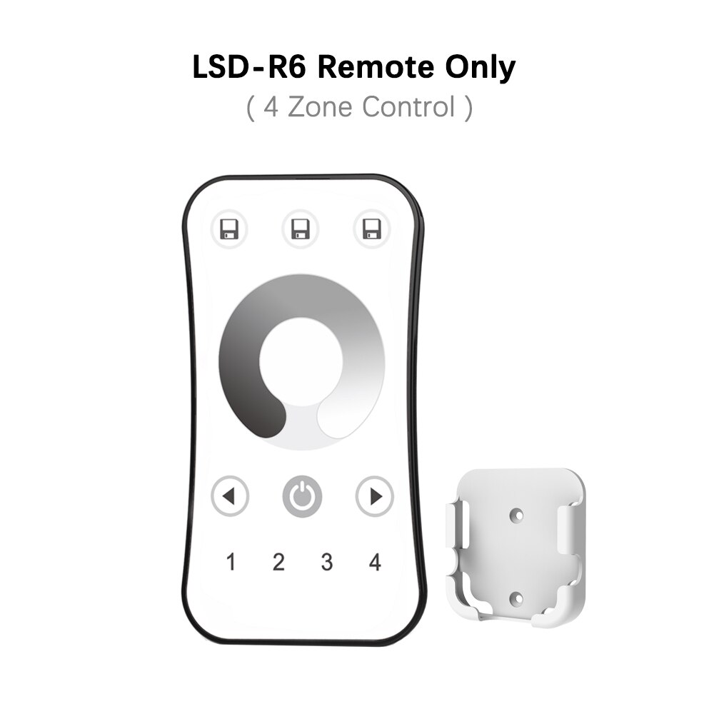V1-L LED Dimmer 12V 24V 1CH 15A PWM 0-100% Stepless Dimming Switch Wifi RF 2.4G Wireless RF Remote LED Strip Light Push Dimmer: LSD-R6 Remote Only
