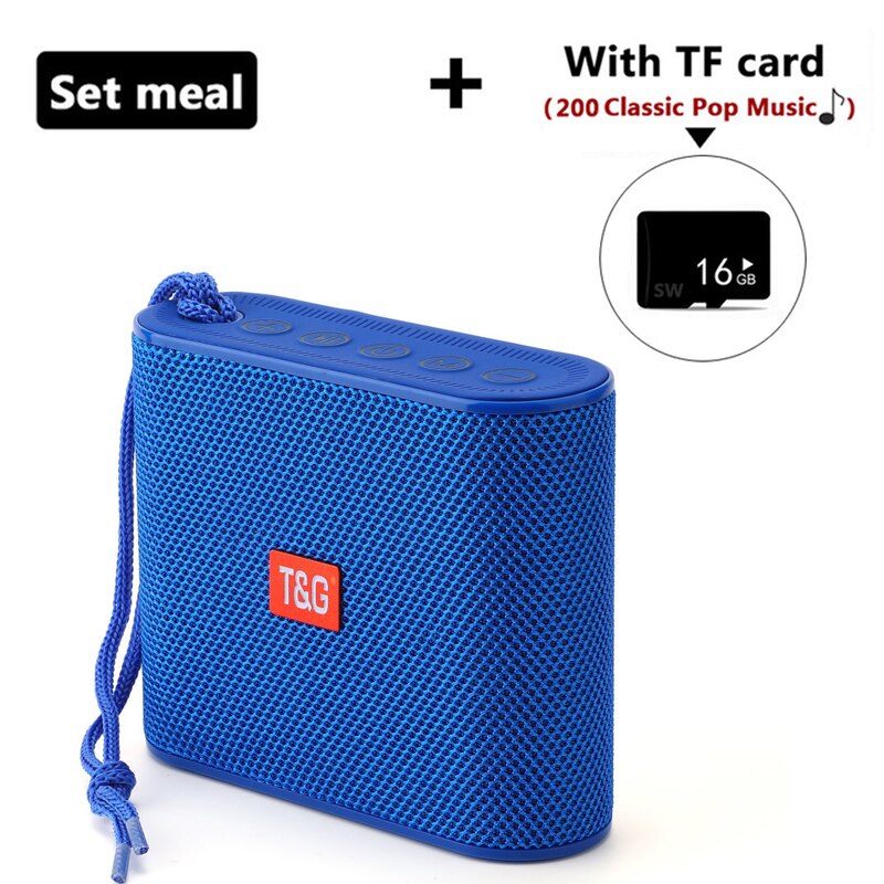 Mini Altoparlante del Bluetooth Portatile Piccolo Colonna Wireless Music Center Subwoofer BoomBox 3DStereo Altoparlanti USB per I Telefoni con TF di FM: Blue with TF card