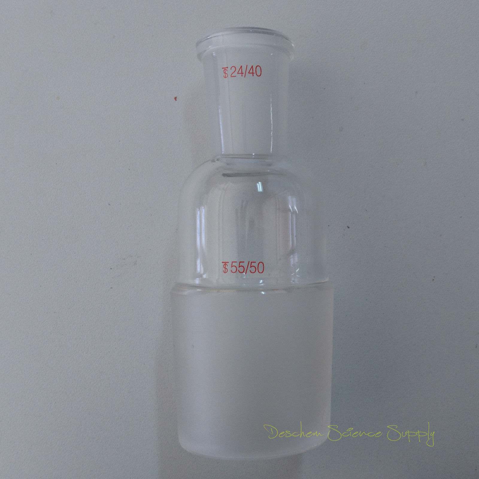 Glass Reducing Adapter From 55/50 Male To 34/35 Female,Lab Chemistry Glassware
