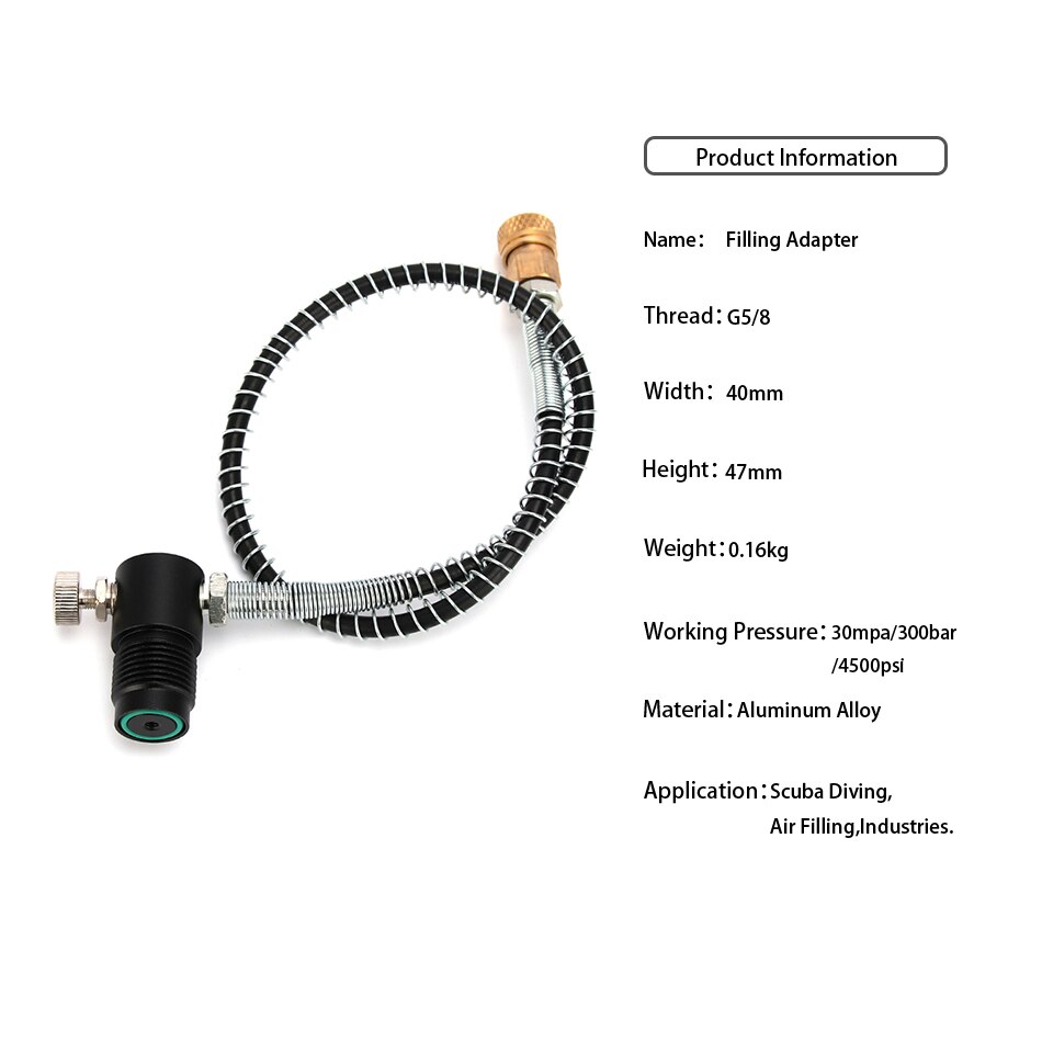 Gokelomg für PCP Luft FüLl Station für Tauch Zylinder mit G5 / 8 Din und 50 Cm Gokelomg für PCP Luft FüLl Station für Tauch Zylinder mit G5 / 8 Din und 50 Cm